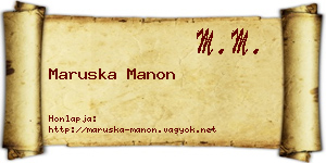 Maruska Manon névjegykártya